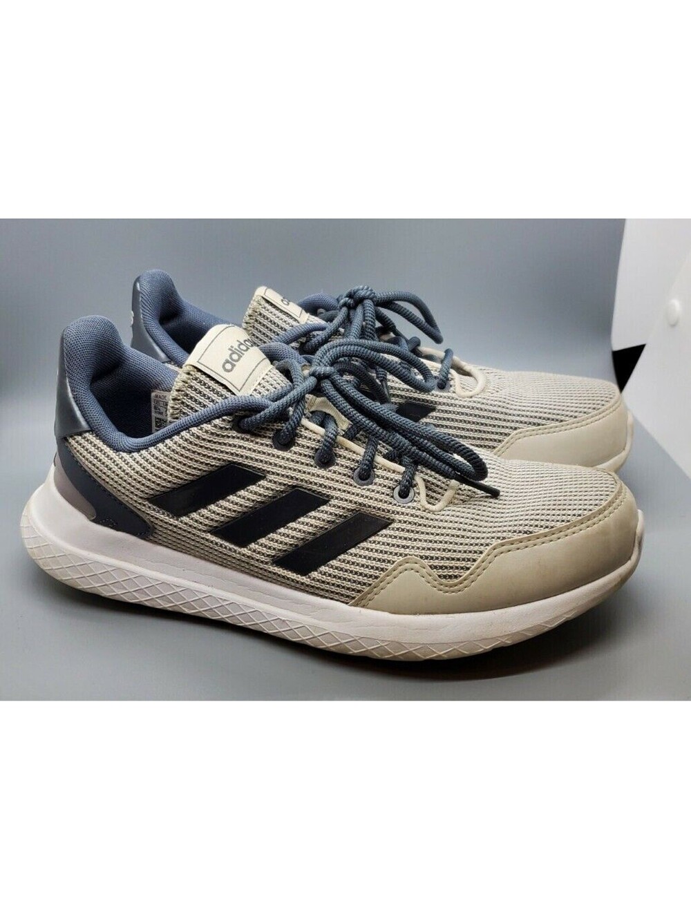 Adidas Women's Size 8.5 Archivo Raw Off White Slate Grey Sneakers Shoes Running
